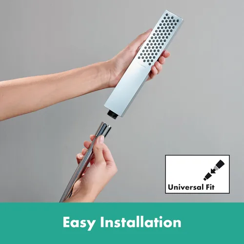 Miniatura 7 de hansgrohe Pulsify E 24371001 - Ducha de mano con 1 pulverizador de 3 pulgadas con barra deslizante y manguera en polvo, cromado, 24371001