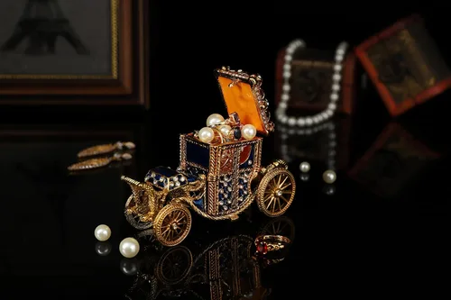 Miniatura 55 de QIFU Caja de baratija pintada a mano con bisagras, regalo único para la familia