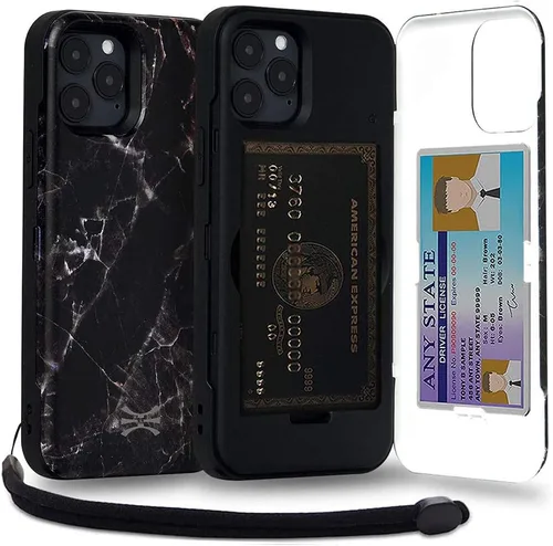 Miniatura 8 de TORU CX PRO - Funda tipo cartera para iPhone 12 Pro/iPhone 12 Funda protectora a prueba de golpes resistente con tarjetero oculto y ranura