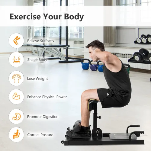 Miniatura 5 de Máquina de sentadillas Sissy, máquina SPORFIT para sentadillas profundas, máquinas de entrenamiento de fuerza de piernas ajustables,
