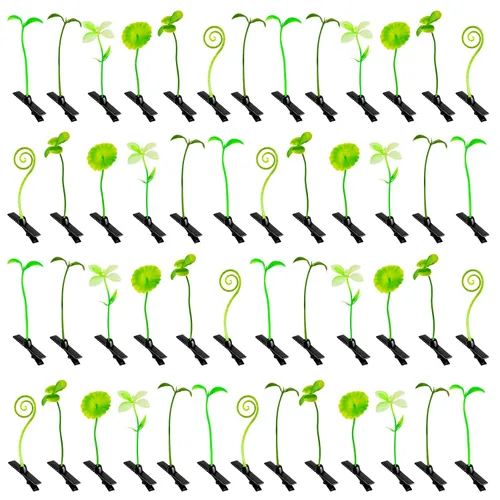 Miniatura 7 de 50 pinzas para brotes de hierba, horquillas de flores para mujeres, niñas, niños, fiesta, escuela
