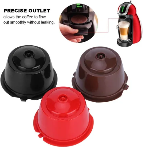 Miniatura 6 de Plplaaoo Paquete de 6 cápsulas de café reutilizables compatibles con Nescafe Dolce Gusto – Cápsulas de café recargables con cepillo de limpieza