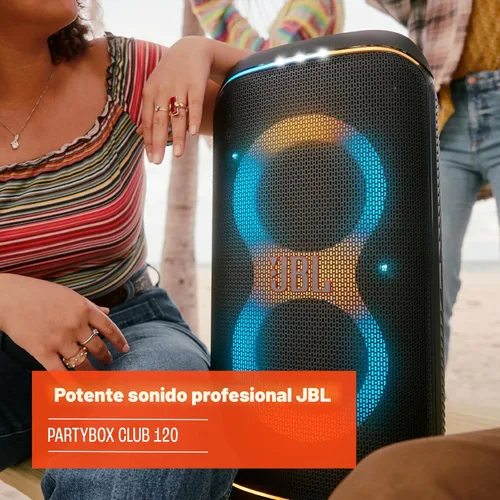 Miniatura 4 de JBL PartyBox Club 120 - Altavoz portátil para fiestas con mango plegable, potente sonido JBL Pro, espectáculo de luces futurista, hasta 12 horas