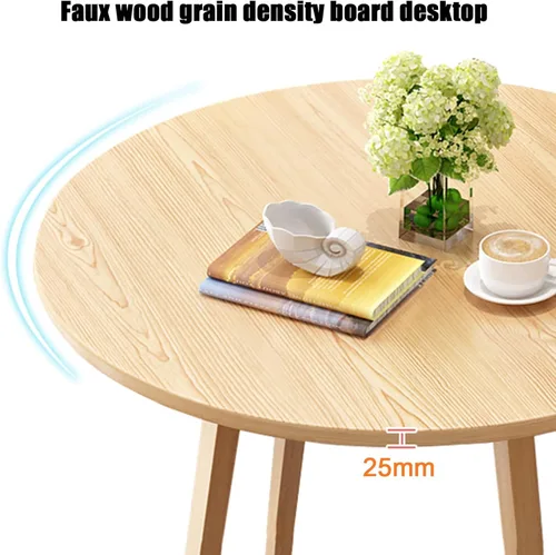 Miniatura 3 de YVYKFZD Office Reception Room Club Table and Chair Set, Simple Kitchen Dining Table Set for 4, Round Conference Table with Metal Legs, Small Cyan
