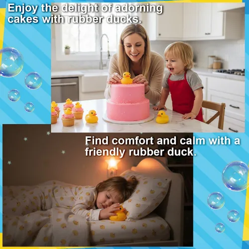 Miniatura 7 de 10.3 pulgadas Sin Agujero Gigante/Grande Impermeable Sin Ruido 'Bebe' Pato de Goma Divertido Amarillo/Ducikes Juguete de Baño/Piscina/Agua Sin