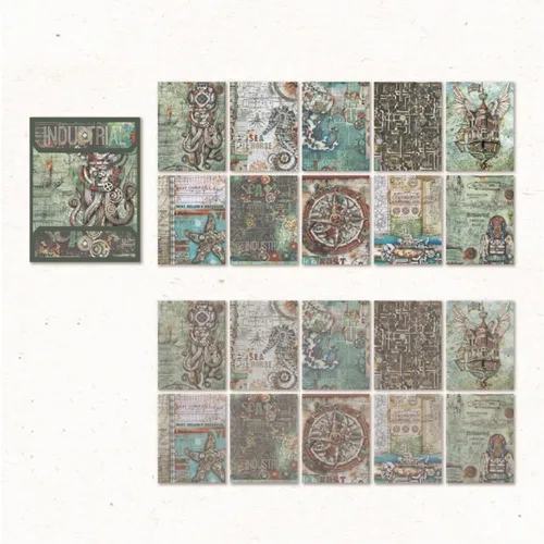 Kit de papel para álbumes de recortes, collage de criaturas mecánicas, agenda, planificador, materiales para adultos, suministros de decoración de