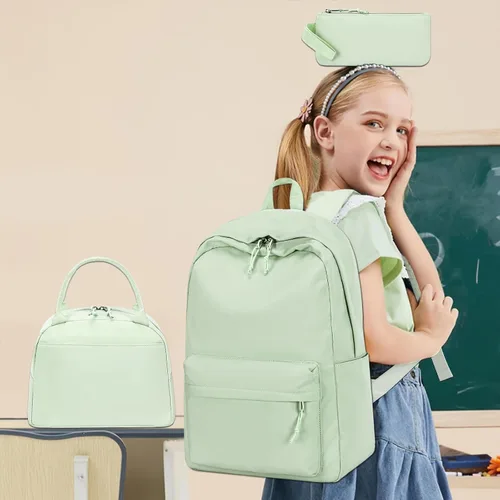 Miniatura 37 de Bluboon Juego de mochila para adolescentes, mochila escolar para niñas, lonchera y lápices, bolsas para estudiantes, 3 en 1, rosa-3 juegos, Escuela