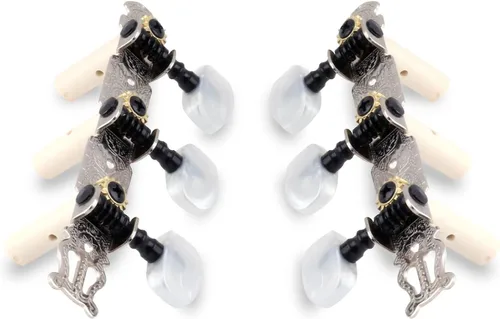 Miniatura 5 de 3 clavijas de afinación para guitarra chapadas en oro, llaves de afinación, afinadores de un solo agujero para guitarra clásica 3L 3R.