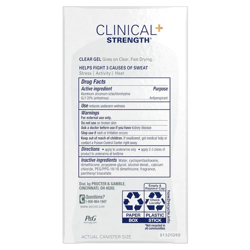 Miniatura 3 de Secret Clinical Strength - Antitranspirante y desodorante en gel transparente, lavanda limpia, 1.6 onzas (paquete de 12)