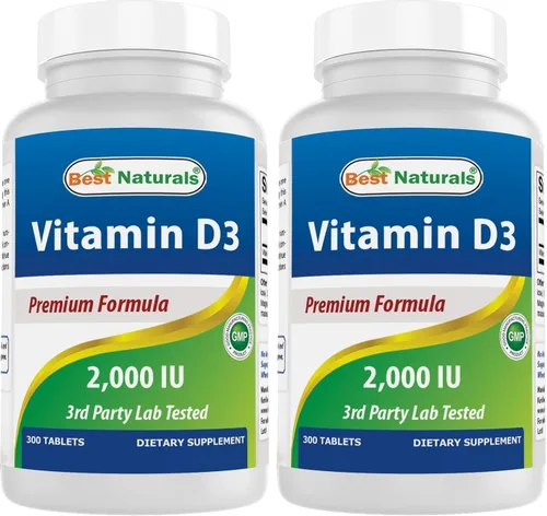 Miniatura 8 de Best Naturals Vitamina D3 2000 UI – 300 tabletas – Fabricado en Estados Unidos, sin OMG, sin gluten, sin color, sabor ni conservantes artificiales