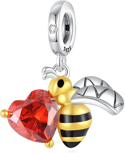 Annmors Silver Charms for Bracelets S925 Love Heart Mom Birthday Dangle for Women Bracelet & Necklace Pendant