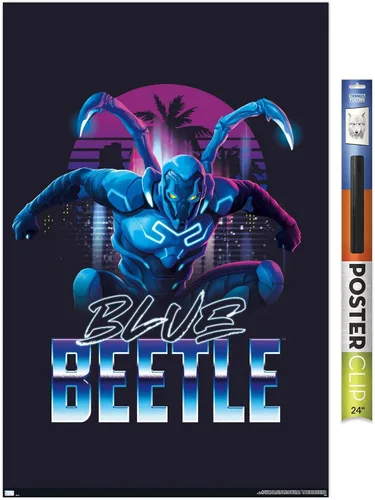 Miniatura 18 de Trends International DC Comics Movie Blue Beetle - Póster de pared de ciudad, 22.4 pulgadas de largo x 14.7 W, paquete de póster y montaje prémium