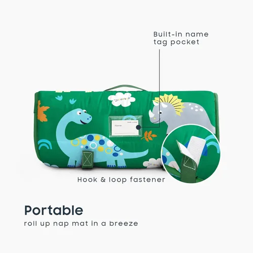 Miniatura 3 de Wake In Cloud - Tapete para siesta para niños pequeños con almohada y manta, tela 100% algodón, para niños de 3 años más en guardería, jardín