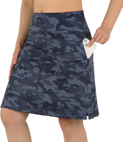 Miniatura 87 de ANIVIVO Faldas pantalón para mujer de 20 pulgadas de longitud a la rodilla, faldas deportivas de pickleball para tenis, golf y pickleball