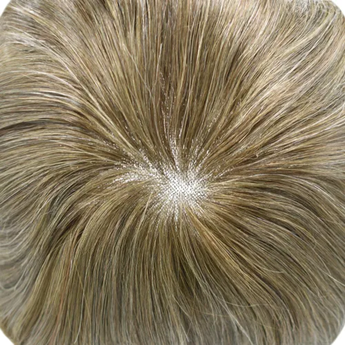 Miniatura 6 de Sistema de cabello de encaje francés para hombres Tupé para hombres Pieza de cabello humano real para hombres Sistema de reemplazo de cabello