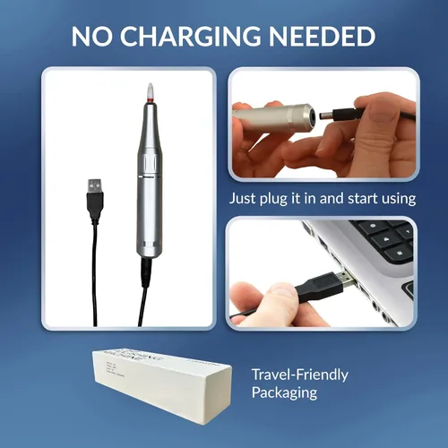 Miniatura 2 de Pulidora USB, mini pulidora eléctrica portátil de 35000 RPM para corrección de bordes, alisado después de reparar, limpieza creando una superficie