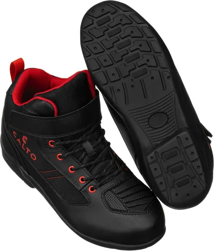 Miniatura 5 de CALTO Zapatos de elevación invisibles para hombre con aumento de altura Botas de cuero ligeras con cordones de alta calidad para motocicleta, 3.2