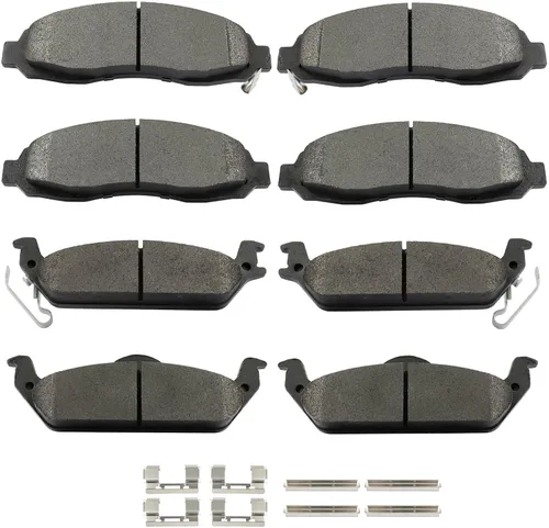 Miniatura 15 de SCITOO Juego de pastillas de freno de cerámica delanteras y traseras D374 D465 para Acura CL 1997-1999, Honda Civic 2002-2003 2006-2011, para Honda