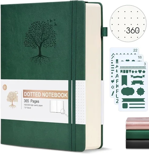 Miniatura 48 de Cuaderno Diario con Líneas - 365 Páginas A5 Cuaderno Grueso para Escribir para Hombres y Mujeres, Cuaderno con Rayas Universitarias, Diario de Cuero
