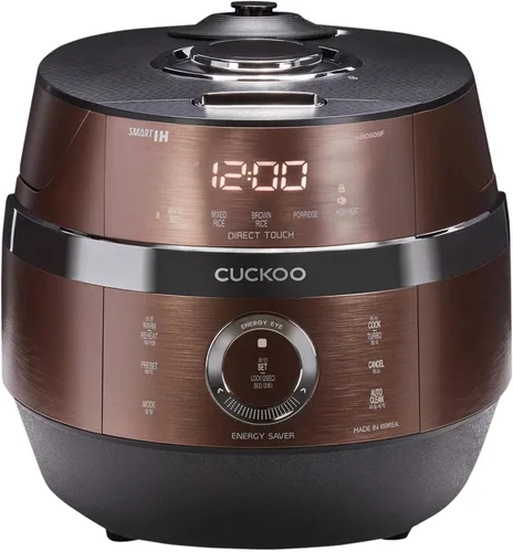 CUCKOO Arrocera de alta presión de 6 tazas (sin cocinar) / 12 tazas (cocidas) con tecnología de calentamiento por inducción, arrocera versátil con