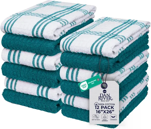 Miniatura 37 de DAN RIVER Paquete de 6 toallas de mano de alta calidad (16 x 28 pulgadas), 100% algodón, ultra suaves, ligeras, altamente absorbentes, para baño