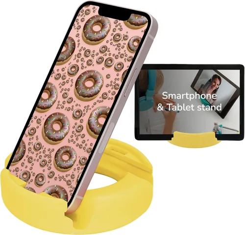 GoDonut Soporte para teléfono original - Soporte para teléfono celular + organizador de escritorio para iPad - Compatible con tableta, iPhone,