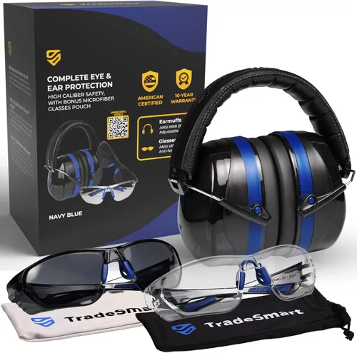 Miniatura 18 de TradeSmart High-Performance Earmuffs for Shooting Range & Shooting Eye Protection Glasses + Firearm Confidence Course Gafas transparentes - Amarillo