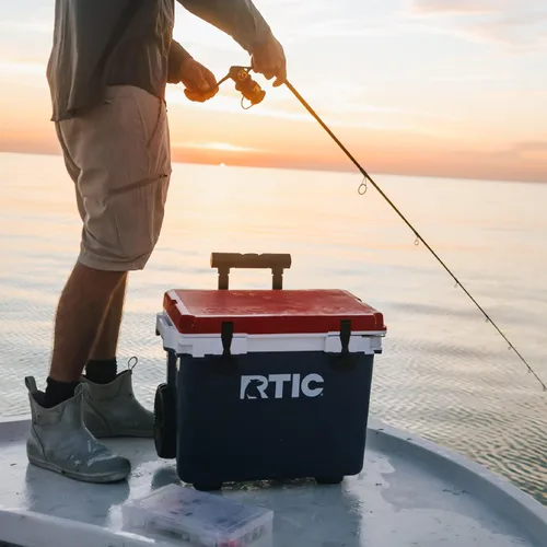 Miniatura 5 de RTIC - Enfriador con ruedas ultraligero de 22 cuartos de galón con asa, caja de hielo portátil aislada para playa, bebidas, camping, picnic, pesca