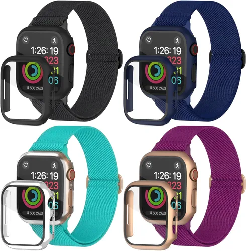 Miniatura 11 de Nylon Apple Watch Bands Unisex - iWatch 1/2/3/4/5/6/7/8/9/SE/Ultra 2 Bands for 38mm/40mm/41mm/42mm/44mm/45mm/49mm with a Case