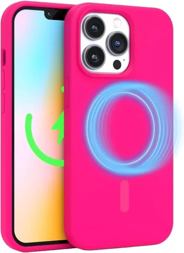Miniatura 21 de FELONY CASE Funda de silicona verde neón para iPhone 12 Pro Max Silicona líquida con forro de microfibra antiarañazos, funda protectora a prueba