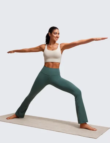 Miniatura 12 de CRZ YOGA Butterluxe - Brasier deportivo con espalda en U para mujer, cuello redondo, acolchado, de bajo impacto, para yoga, entrenamiento