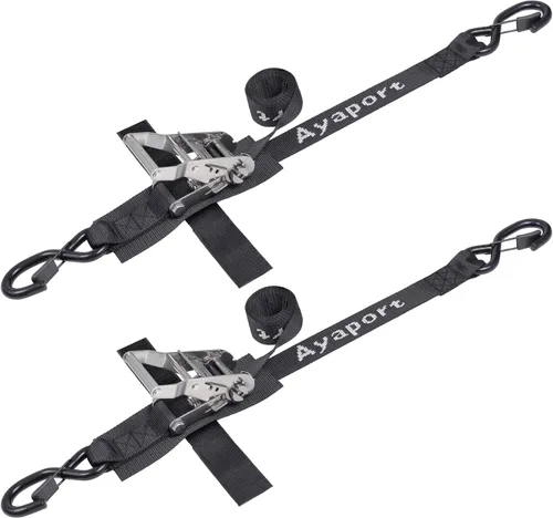 Miniatura 11 de Ayaport Correas de Amarre de Popa para Remolque de Barco para Barco Jet Ski Kayak Canoa 4 Pies 1.6 Pulgadas 5000 Libras Fuerza de Rotura Correas
