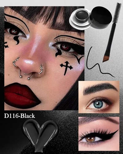 Miniatura 2 de Olla delineador de ojos de gel mate impermeable, gel de cejas color crema de larga duración, pigmentos de alta intensidad a prueba de manchas