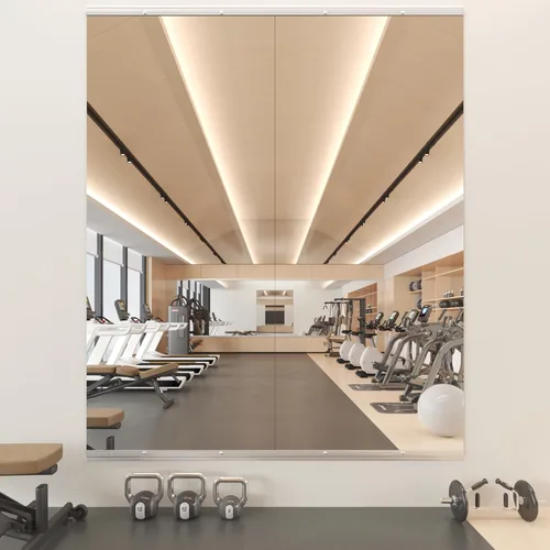 Miniatura 16 de Snowdool Espejo de gimnasio, 48 x 30 pulgadas, 2 espejos para pared de gimnasio en casa, grande, espejo de cuerpo completo para yoga, garaje