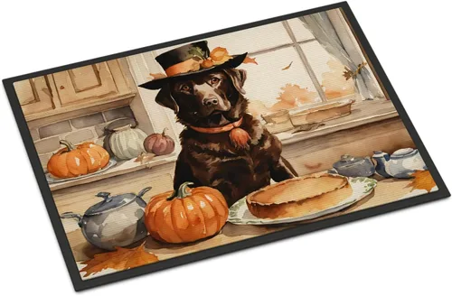 Miniatura 48 de Caroline's Treasures DAC1720MAT Affenpinscher - Tapete de otoño para cocina, con calabazas, 18 x 27 pulgadas, tapete para puerta delantera