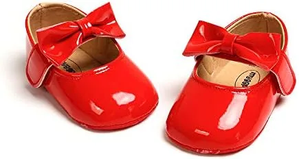 Miniatura 6 de Ohwawadi Zapatos de bebé para niña, zapatos planos Mary Jane de princesa para vestido de boda, zapatos de cuna para recién nacidos, bebés, bebés