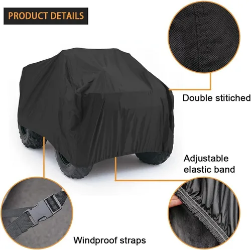 Miniatura 4 de Cubierta ATV impermeable de alta resistencia Kayme, para todo clima, para quad de 4 ruedas, protección contra sol, lluvia y nieve, apta para Honda