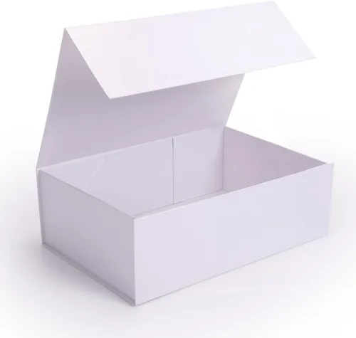Miniatura 29 de Paquete de 4 Cajas de Regalo de 12x6x4 Pulgadas con Tapas de Cierre Magnético, Caja Negra Magnética para Boda, Propuesta de Padrinos y Damas