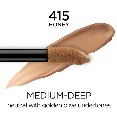 Miniatura 2 de L'Oreal Paris Makeup Infalible Full Wear Corrector mate impermeable, cobertura completa, tono de piel medio (Honey), 0.33 fl oz 415 MIEL