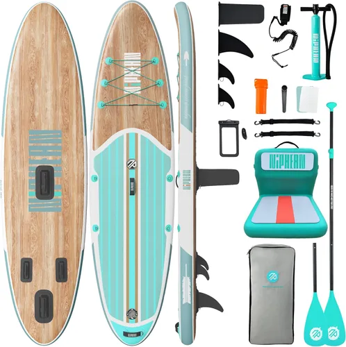 Miniatura 26 de Niphean Tabla de remo inflable con accesorios de SUP, cubierta de EVA antideslizante, tablas de remo inflables de 10 pies 6 pulgadas para adultos