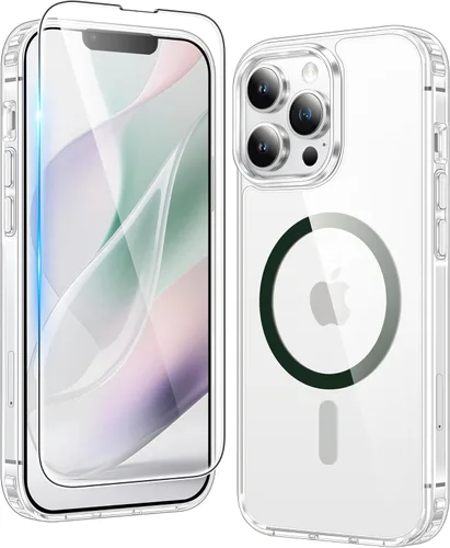 Miniatura 1492 de FNTCASE Funda para iPhone 13 Pro-Max: Fundas magnéticas transparentes compatibles con Magsafe Slim anti amarillamiento protección contra caídas