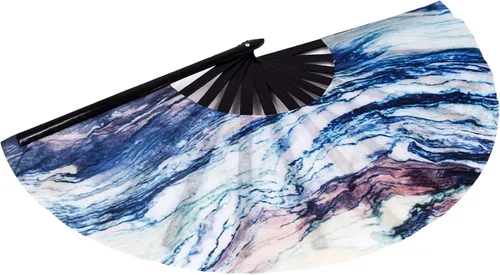 Miniatura 7 de Ventilador de mano plegable grande, marco de bambú y tela de nailon resistente al agua, perfecto para refrescar, bailar, regalo, drag queen