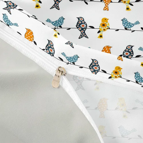 Miniatura 6 de Juego de ropa de cama de pájaros, tamaño individual para niños y niñas, adultos, dormitorio, universidad, decoración de Navidad, funda de edredón