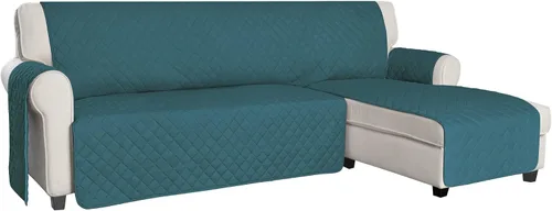 Miniatura 14 de ISSUNTEX - Fundas de sofá seccional para perros, funda reversible en forma de L para sofá, protector de chaise lounge resistente al agua