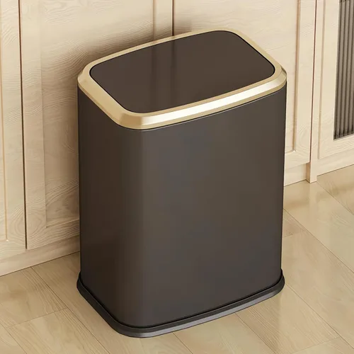 Miniatura 6 de Cubo de basura pequeño de 2 galones para oficina y baño con tapa oscilante, cubo de basura para sala de estar, dormitorio, cubo interior, cubo