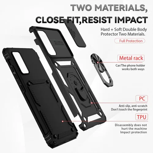 Miniatura 5 de HNHYGETE Funda para Galaxy S20 FE 5G con protector de pantalla: [grado militar de 20 pies probada en caídas] anillo a prueba de golpes para Samsung