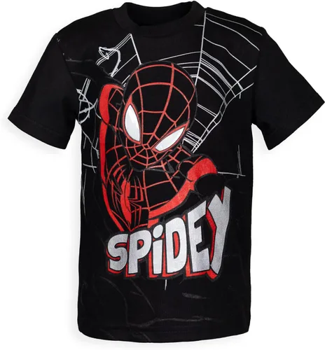 Miniatura 6 de Marvel Spider-Man - Paquete de 4 camisetas sin botones para niños pequeños a grandes