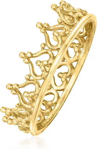 Miniatura 3 de Ross-Simons Anillo de corona real de oro amarillo de 14 quilates Talla 9 Oro no conocido
