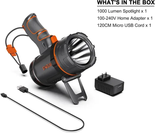 Miniatura 6 de GOODSMANN Spotlight - Foco de barco de 1000 lúmenes, impermeable, recargable, luz marina LED portátil 9212-89201-01A