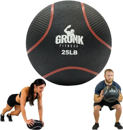 Miniatura 13 de Gronk Fitness Pelota medicinal de alta calidad, pelota medicinal con peso antideslizante, gran bola de pared para entrenamientos de cuerpo completo
